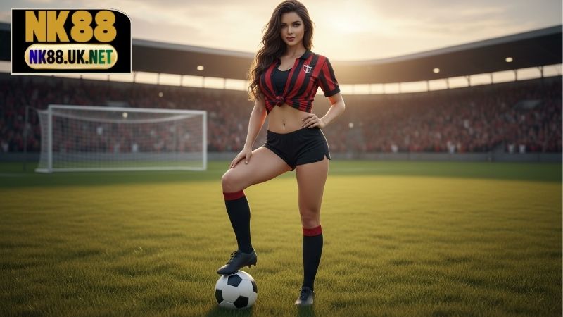 Hot girl siêu vòng một sexy bên quả bóng tròn 